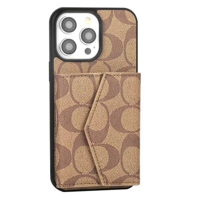 HypedEffect Coach Signature iPhone Case with Card Holder – Available for iPhone 11 to iPhone 16