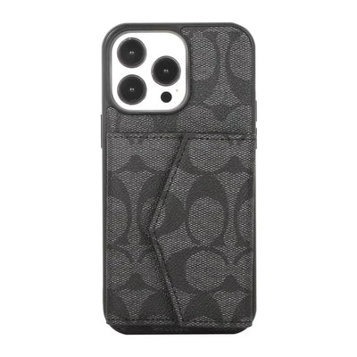 HypedEffect Coach Signature iPhone Case with Card Holder – Available for iPhone 11 to iPhone 16