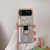HypedEffect Dior Z Flip/Z Fold Phone Case with a Finger Ring | Jacket-Like Texture