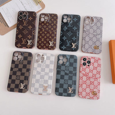 HypedEffect Famous Louis Vuitton & Gucci Patterns iPhone Cases with Extra Pouch