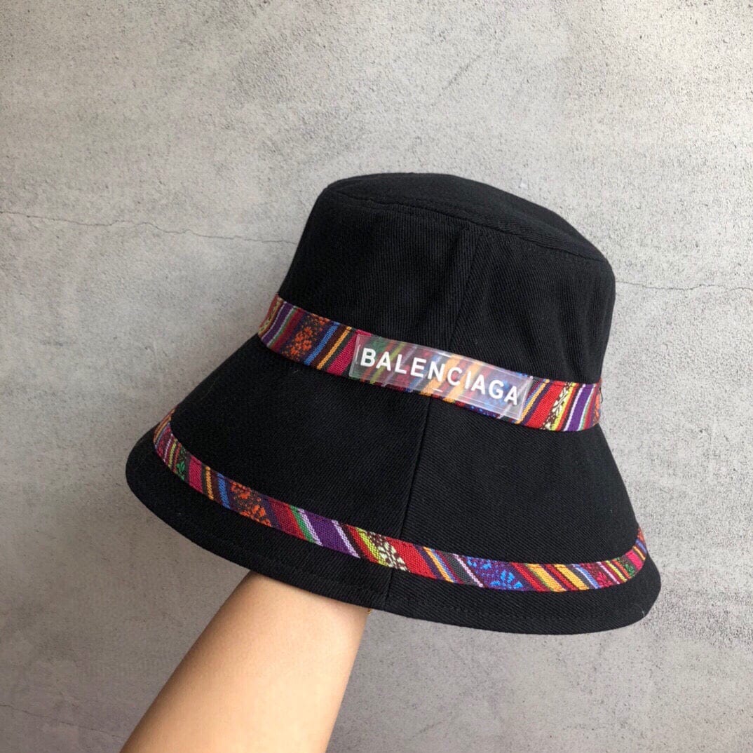 HypedEffect Fashioned Balenciaga Rainbow Black Bucket Hat
