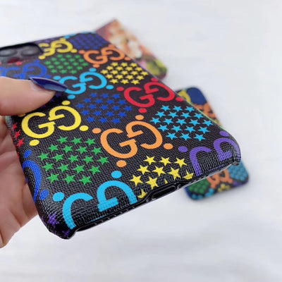 HypedEffect Gucci GG Psychedelic Leather Phone Case For Huawei