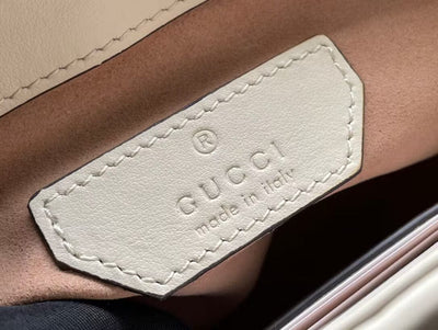 HypedEffect Gucci Marmont mini Crocodile Bag - White