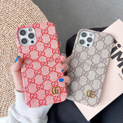 HypedEffect Gucci Phone Case With Card Holder For iPhone 15