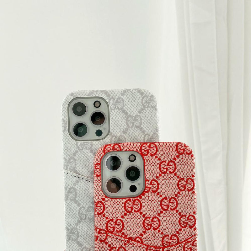 HypedEffect Gucci Phone Case With Card Holder For iPhone 15