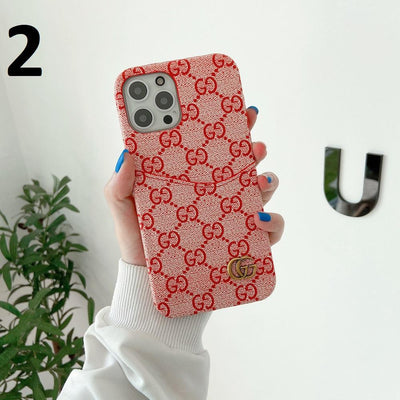 HypedEffect Gucci Phone Case With Card Holder For iPhone 15