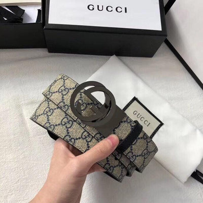 Hypedeffect Gucci Signature Leather Belt for women