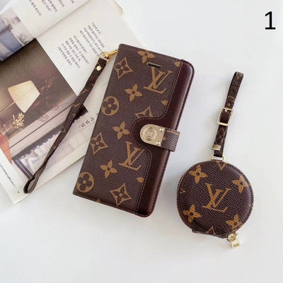 HypedEffect Leather Folio Louis Vuitton And Gucci iPhone Case + FREE AIRPODS PRO CASE