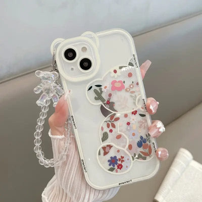 Hypedeffect LLC 3D Bear Bracelet Soft Silicone Phone Case for iPhone