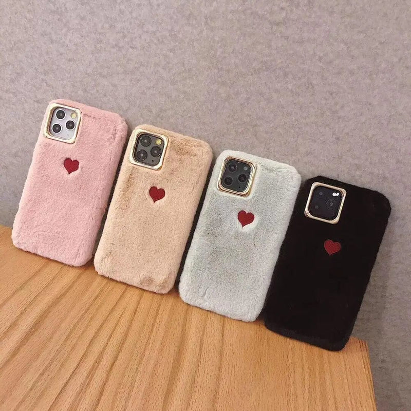 Hypedeffect LLC Cute Fluffy Heart Phone Case for iPhone