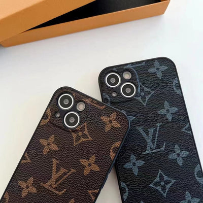 HypedEffect LLC Louis Vuitton Premium Leather iPhone Cover for iPhone 14, and iPhone 15 Series