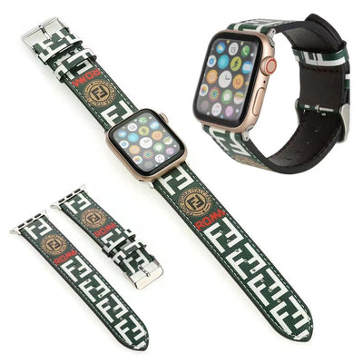 Hypedeffect LLC Watch Bands 38/40/41 mm / Green Designer Sleek Leather Watch Band 38/40/41/42/44/45/49 mm