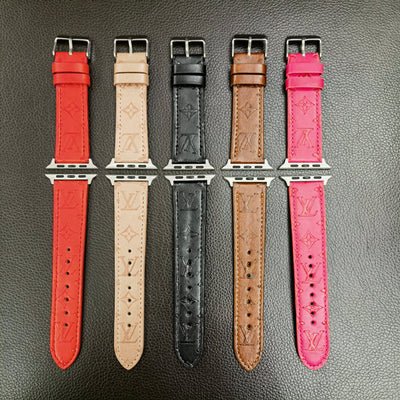 HypedEffect LLC Watch Bands Designer Textured Leather Watch Band 38/40/41/42/44/45/49 mm