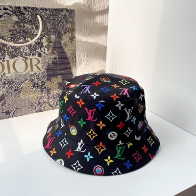 HypedEffect Louis Vuitton Black Rainbow Bucket Hat