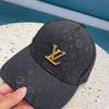 HypedEffect Louis Vuitton Chic Black Monogram Plaid Cap - Timeless LV Style.
