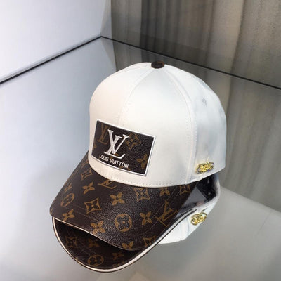 HypedEffect Louis Vuitton Elegant White & Brown Cap for Men | Men Cap's