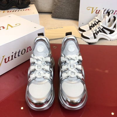 HypedEffect Louis Vuitton Futuristic Chrome Silver Sneakers