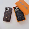 HypedEffect Louis Vuitton Leather Back Pocket Phone Case for iPhone 14