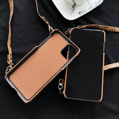 HypedEffect Louis Vuitton Shoulder Strap Leather iPhone Case