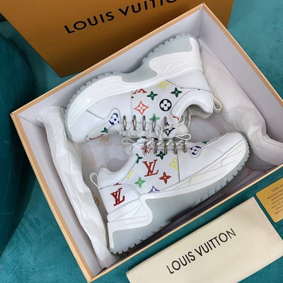 HypedEffect Louis Vuitton White High Top Kicks Sneakers
