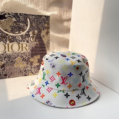 HypedEffect Louis Vuitton White Rainbow Bucket Hat