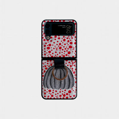 HypedEffect Louis Vuitton Z Flip/Z Fold Phone Case with Bubble Pattern and Ring Holder | Artistic Style
