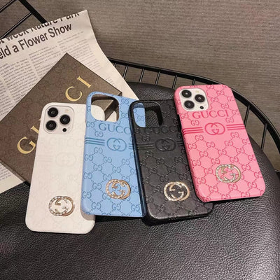 HypedEffect Luxurious Gucci Leather Case for iPhone 14