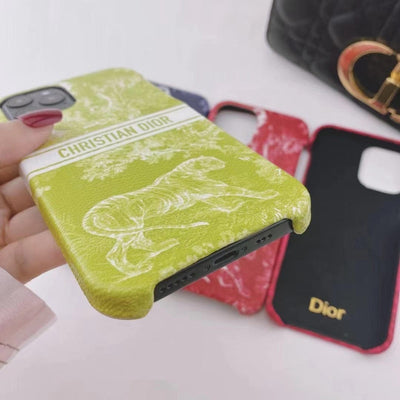 HypedEffect Luxury Christian Dior Leather Phone Case For Huawei