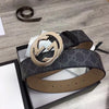 Hypedeffect Lxurious Black Gucci Belt Silver Finished Logo