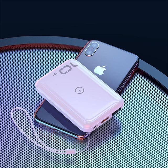 HypedEffect Mini Power Bank with Wireless Charger 10000mAh