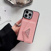 HypedEffect Prada-Inspired Designer iPhone Case with Card Holder – Available for iPhone 13 to iPhone 16