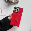 HypedEffect Prada-Inspired Designer iPhone Case with Card Holder – Available for iPhone 13 to iPhone 16