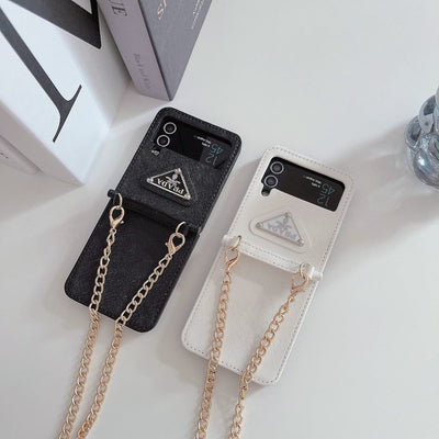 HypedEffect Prada Z Flip/Z Fold Phone Cases with Detachable Strap - Luxurious Style