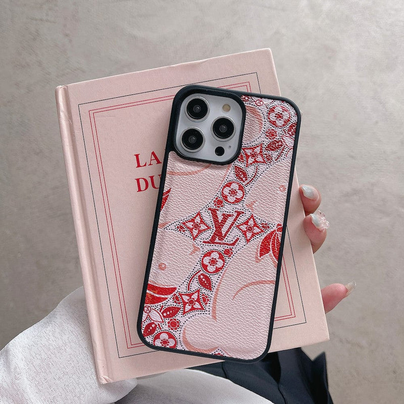 HypedEffect Red and Pink Louis Vuitton iPhone Cases - Perfect Fit for Various iPhone Models