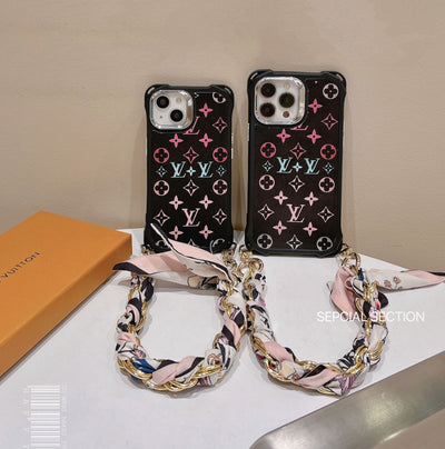 HypedEffect Stylish TPU Louis Vuitton iPhone Case with Elegant Handle