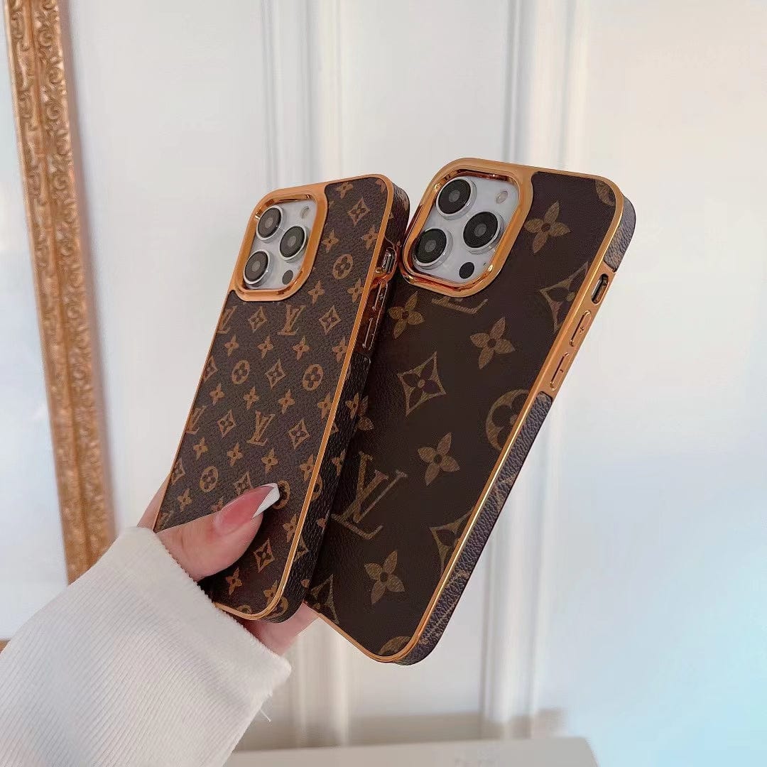 HypedEffects Brown Monogram iPhone Case