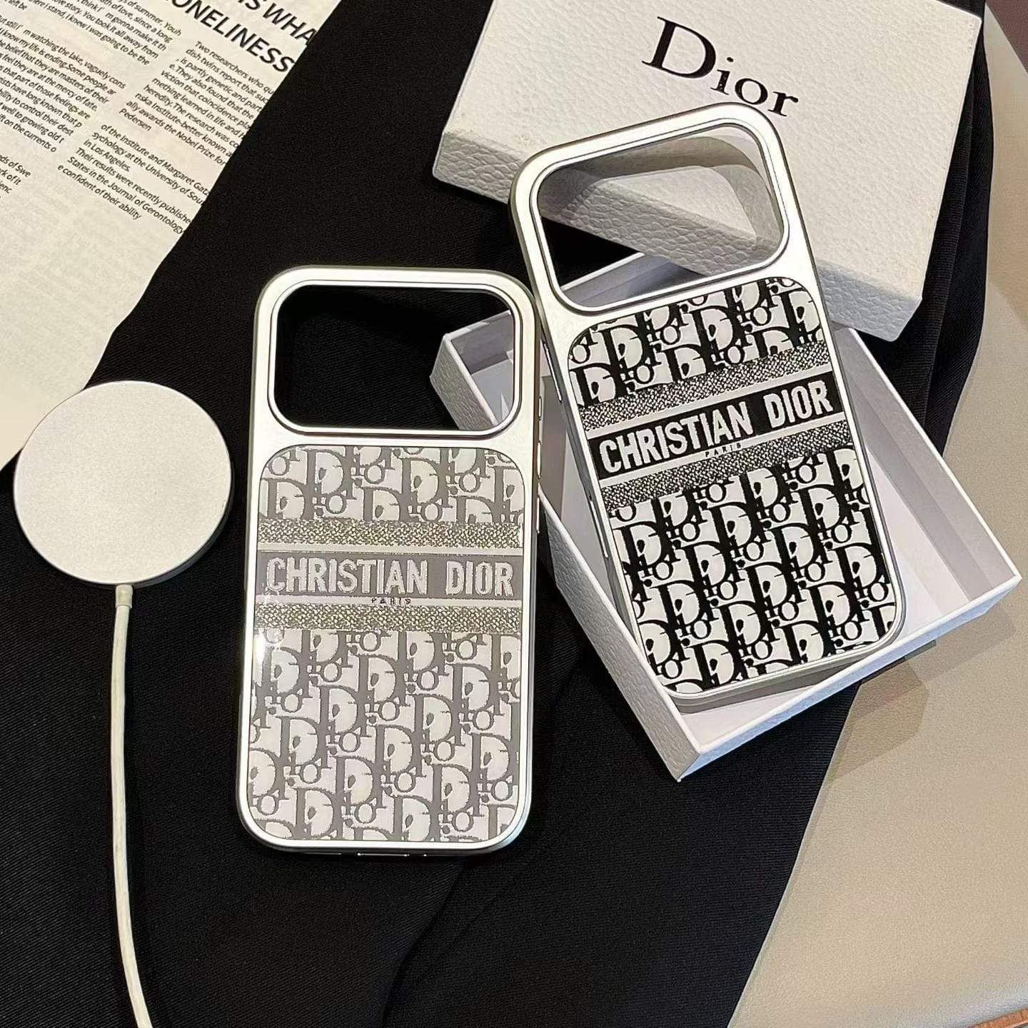 HypedEffects Christian Dior Inspired Luxury Phone Case for iPhone 14 to iPhone 17 Pro Max
