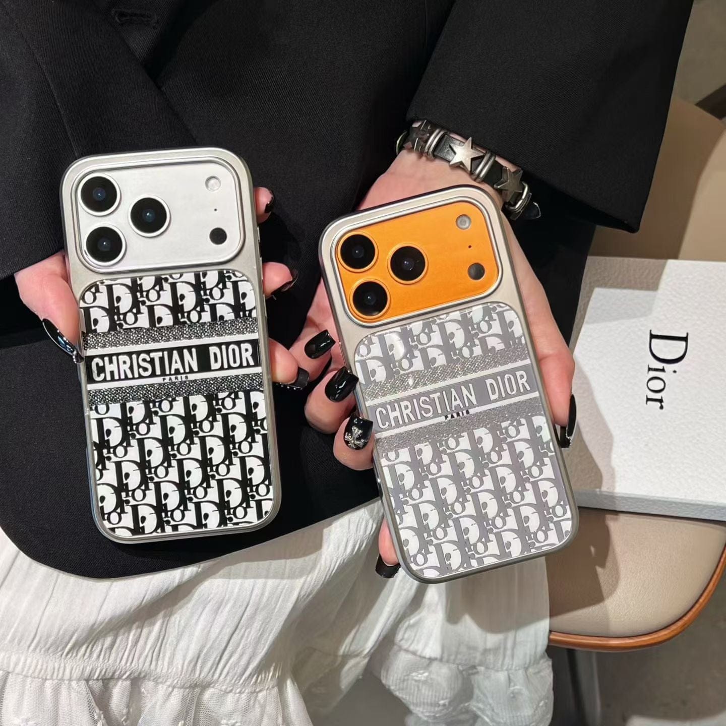 HypedEffects Christian Dior Inspired Luxury Phone Case for iPhone 14 to iPhone 17 Pro Max