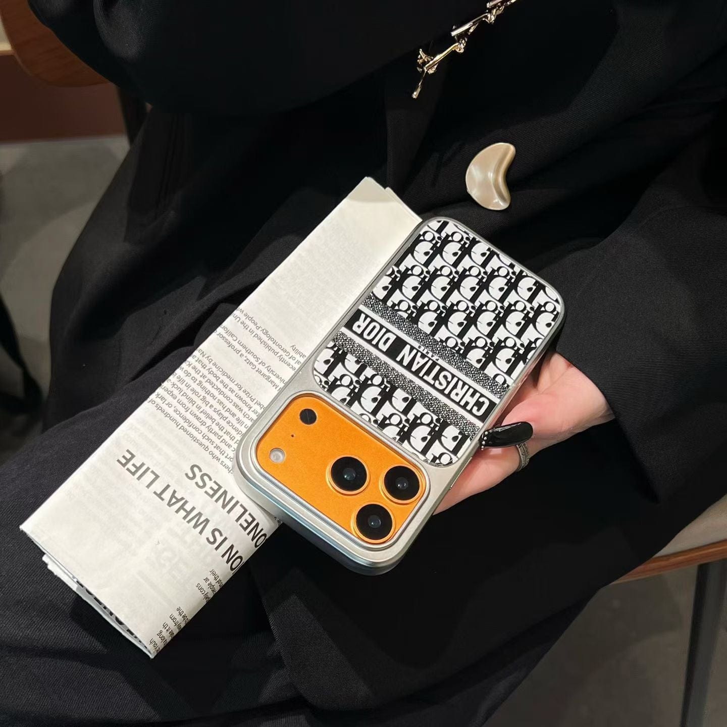 HypedEffects Christian Dior Inspired Luxury Phone Case for iPhone 14 to iPhone 17 Pro Max