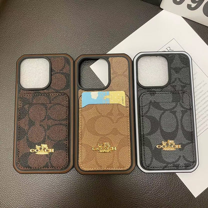 HypedEffects Coach Signature Canvas iPhone Cases with Card Holder