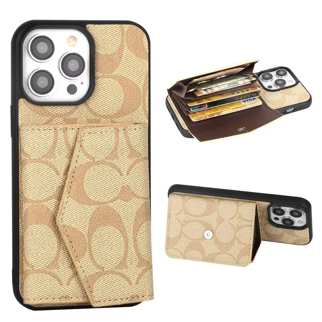 HypedEffects Coach Signature iPhone Case with Card Holder – Available for iPhone 13 to iPhone 17