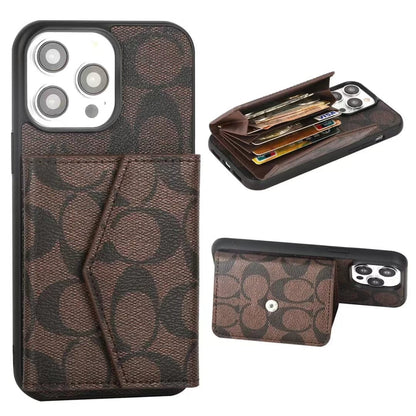 HypedEffects Coach Signature iPhone Case with Card Holder – Available for iPhone 13 to iPhone 17