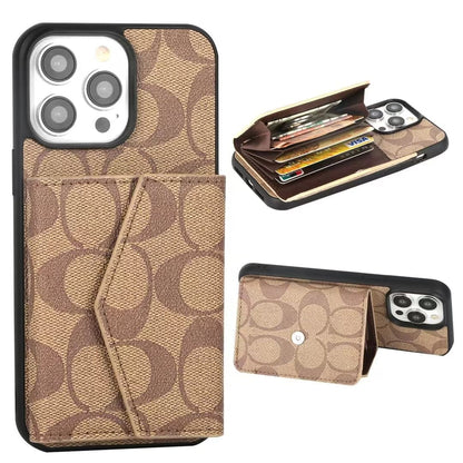 HypedEffects Coach Signature iPhone Case with Card Holder – Available for iPhone 13 to iPhone 17