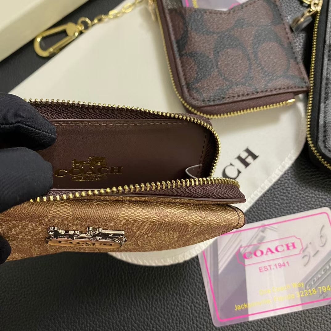 HypedEffects Coach Signature Mini Wallet with Chain