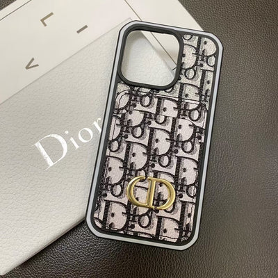 HypedEffects Dior Monogram iPhone Cases with Card Holder - Dual Design Collection