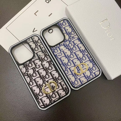 HypedEffects Dior Monogram iPhone Cases with Card Holder - Dual Design Collection