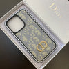 HypedEffects Dior Monogram iPhone Cases with Gold "CD" Logo and Card Holder - Signature Series