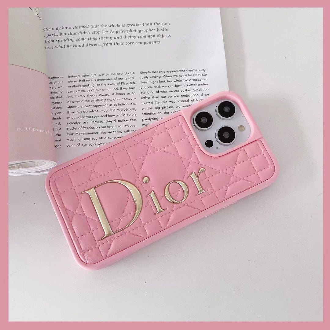HypedEffects Dior Quilted Leather iPhone Cases with Embossed Logo