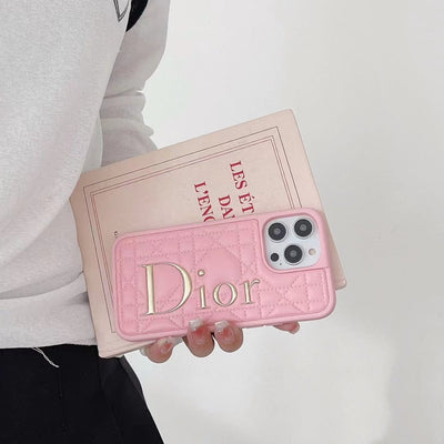 HypedEffects Dior Quilted Leather iPhone Cases with Embossed Logo