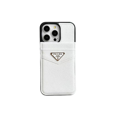 HypedEffects Eelegant White Leather Prada & Gucci & Hermes iPhone Cover